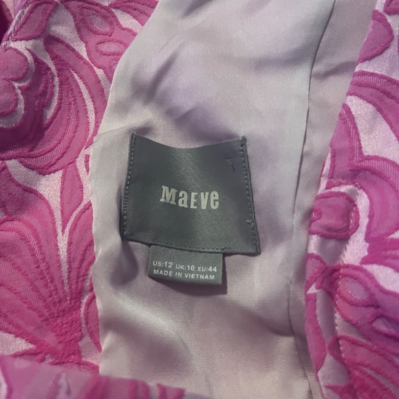 NWOT Anthropologie Women's Pink and White Floral Sleeveless Dress Size 12 - Picture 3 of 3